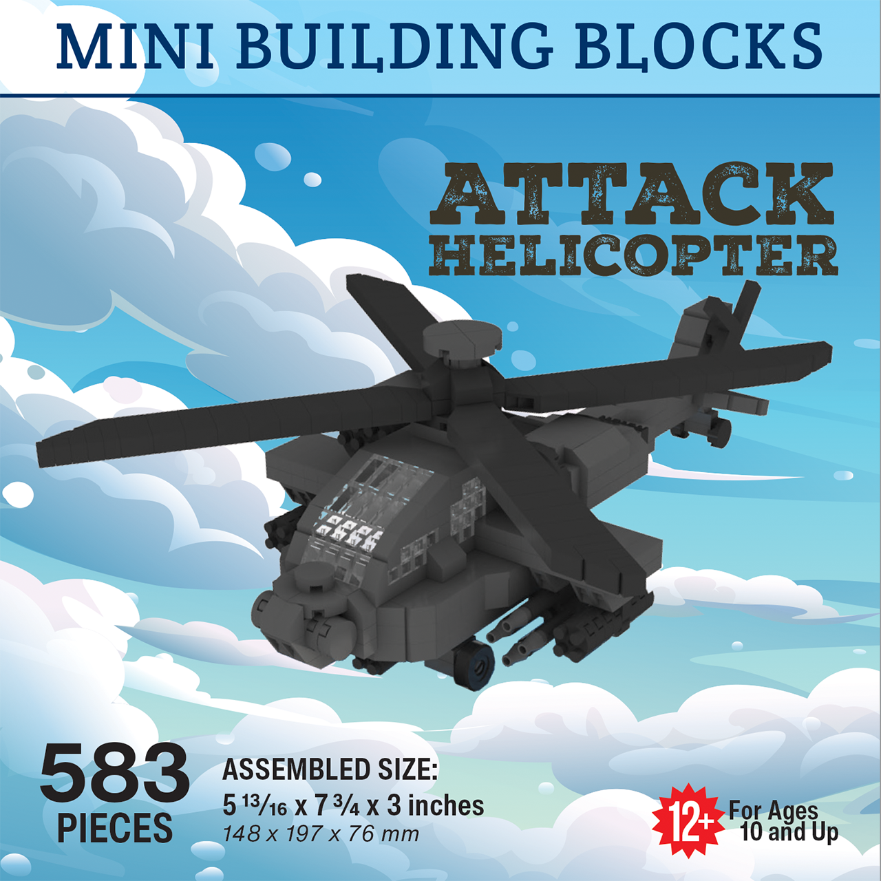 Attack Helicopter Mini Block Set | TheMiniBlock.com Attack Helicopter Mini Block Set | TheMiniBlock.com