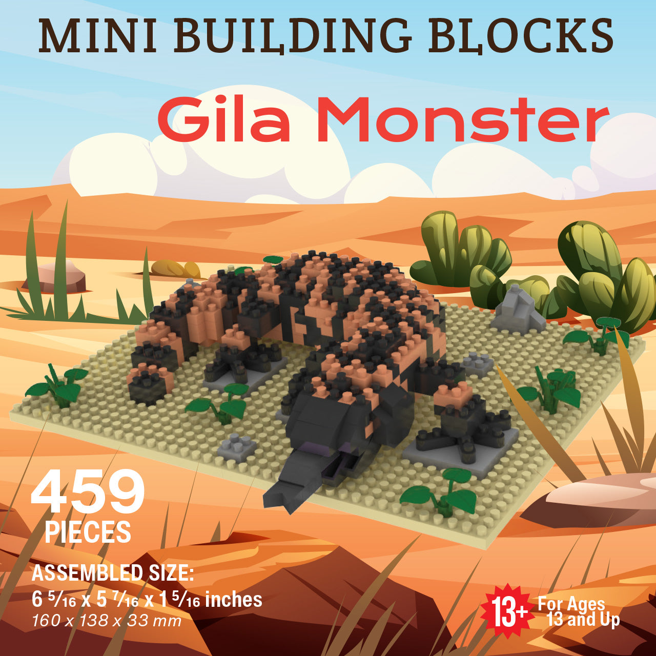blocky monsters Gila Monster Mini Block Set for Creative Building Fun
