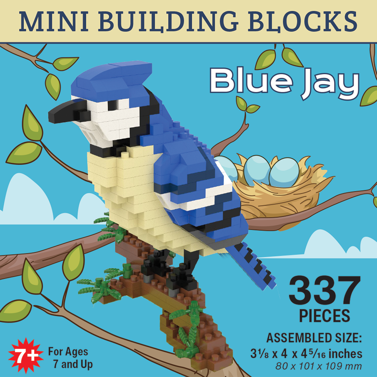 Mini Building Blocks Blue Jay
