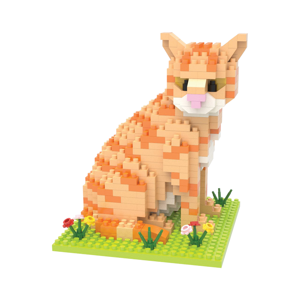 Simplified Cat Colorblock Farm Cat Mini Block Set | TheMiniBlock.com
