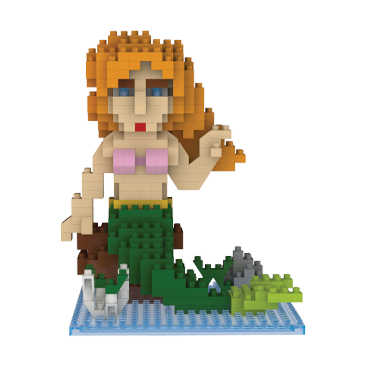Custom Mini Computer Mermaid Mermaid Mini Block Set | TheMiniBlock.com