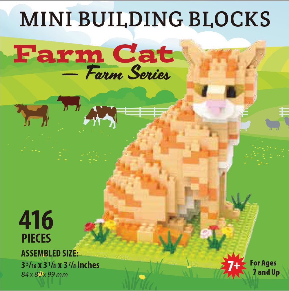 Farm Cat Mini Block Set | TheMiniBlock.com