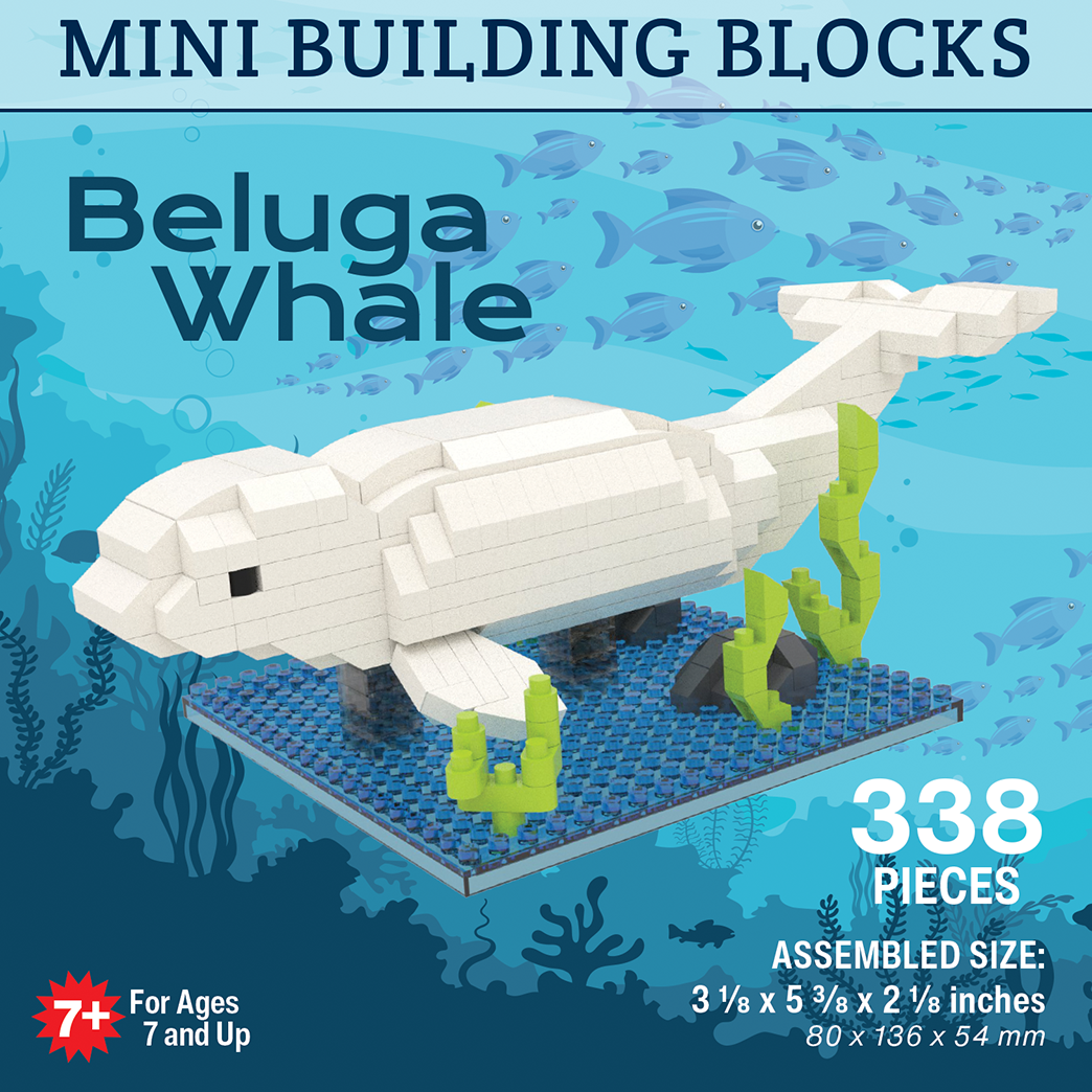 Mini Beluga Fish Beluga Mini Block Set | TheMiniBlock.com