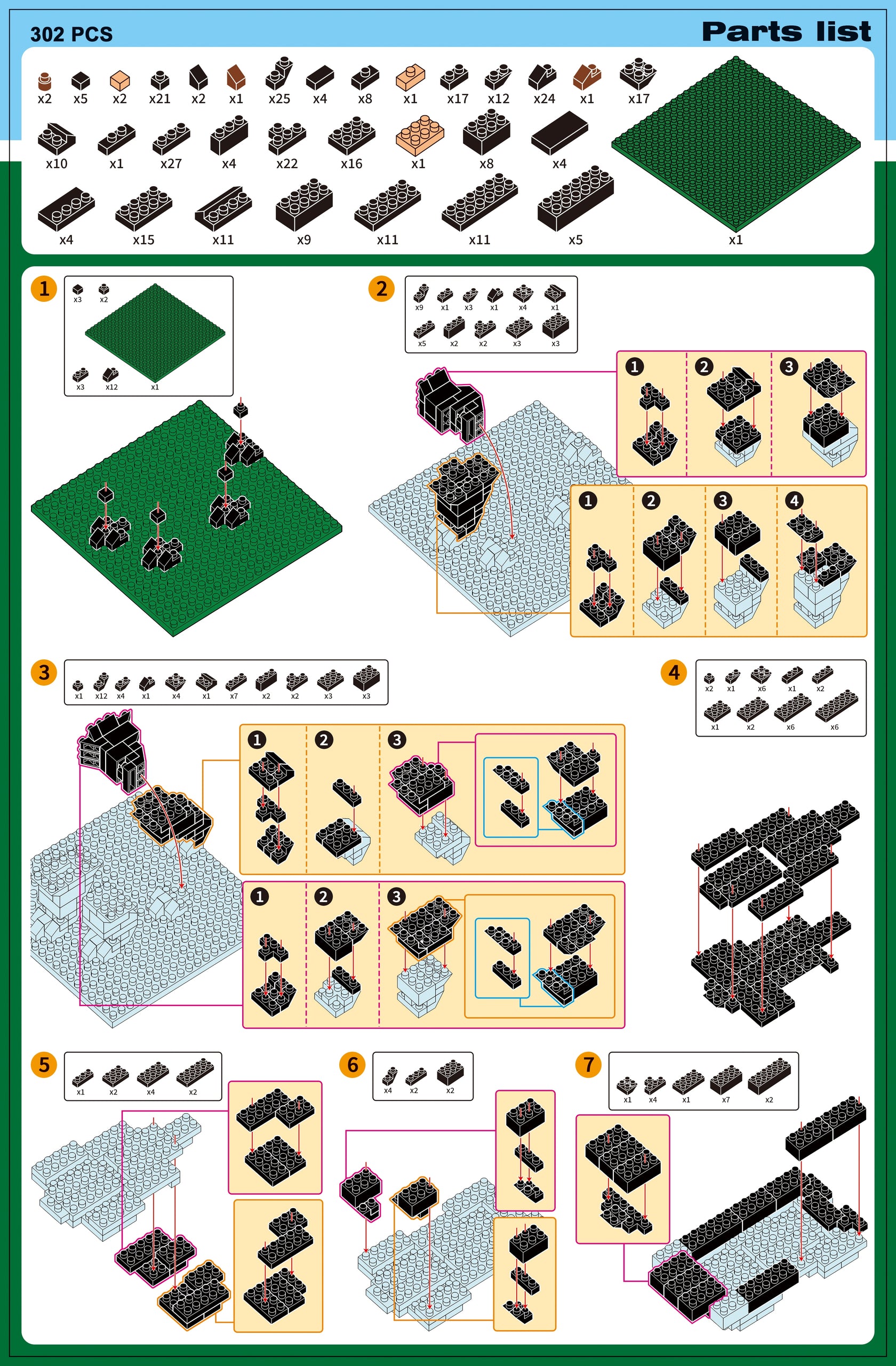 Mini Building Blocks Tips Black Bear Mini Block Set | TheMiniBlock.com