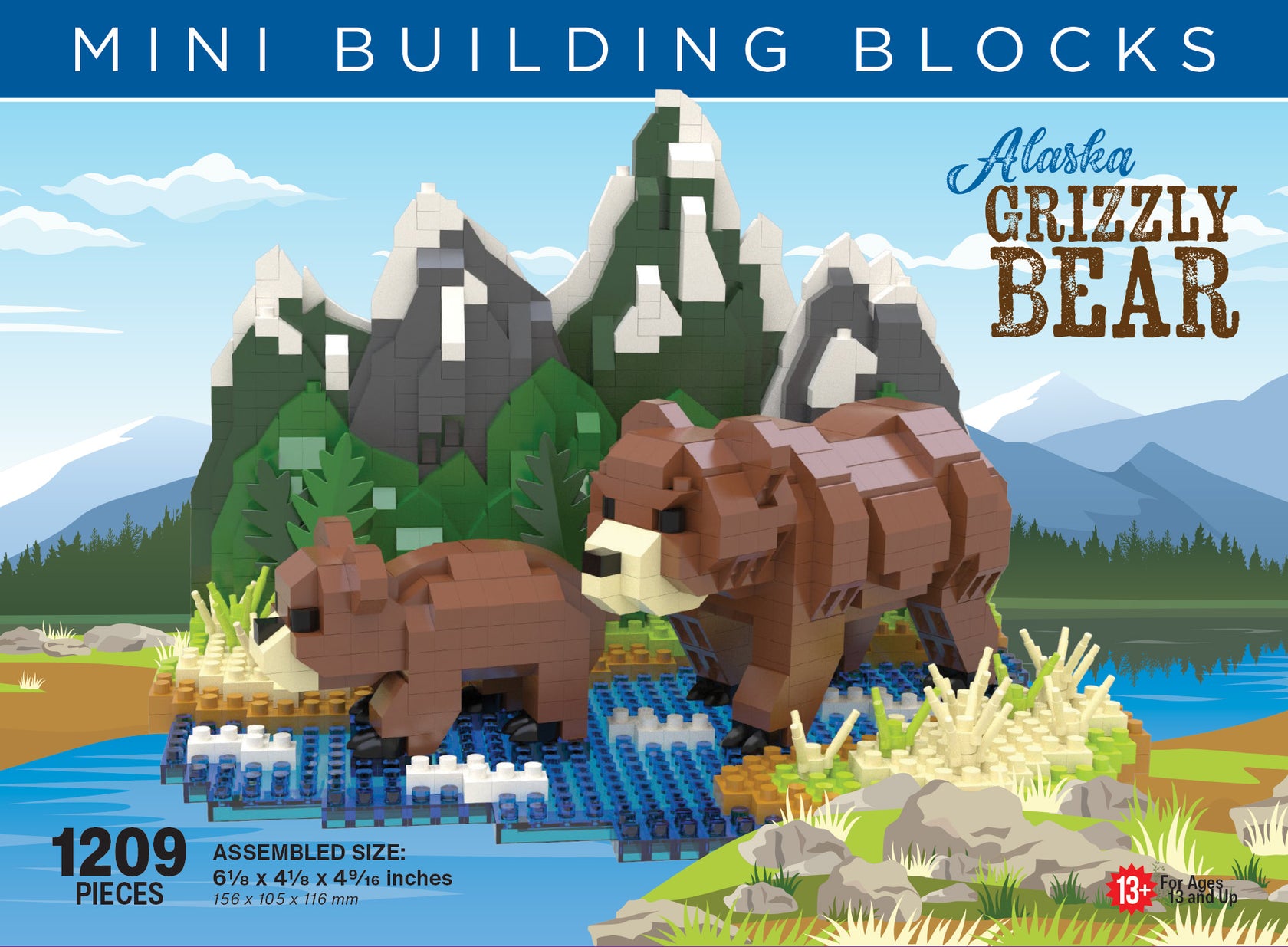 Alaska Grizzly Bear Mini Block Set