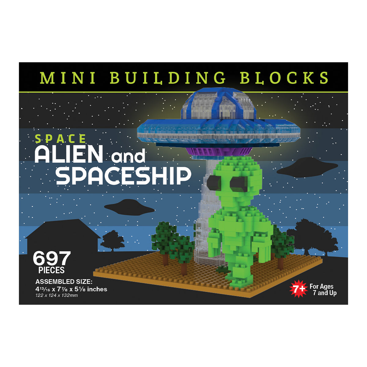 Space Mini Blocks Alien and Spaceship Mini Block Set | TheMiniBlock.com
