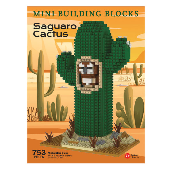 Saguaro with Owl Mini Block Set