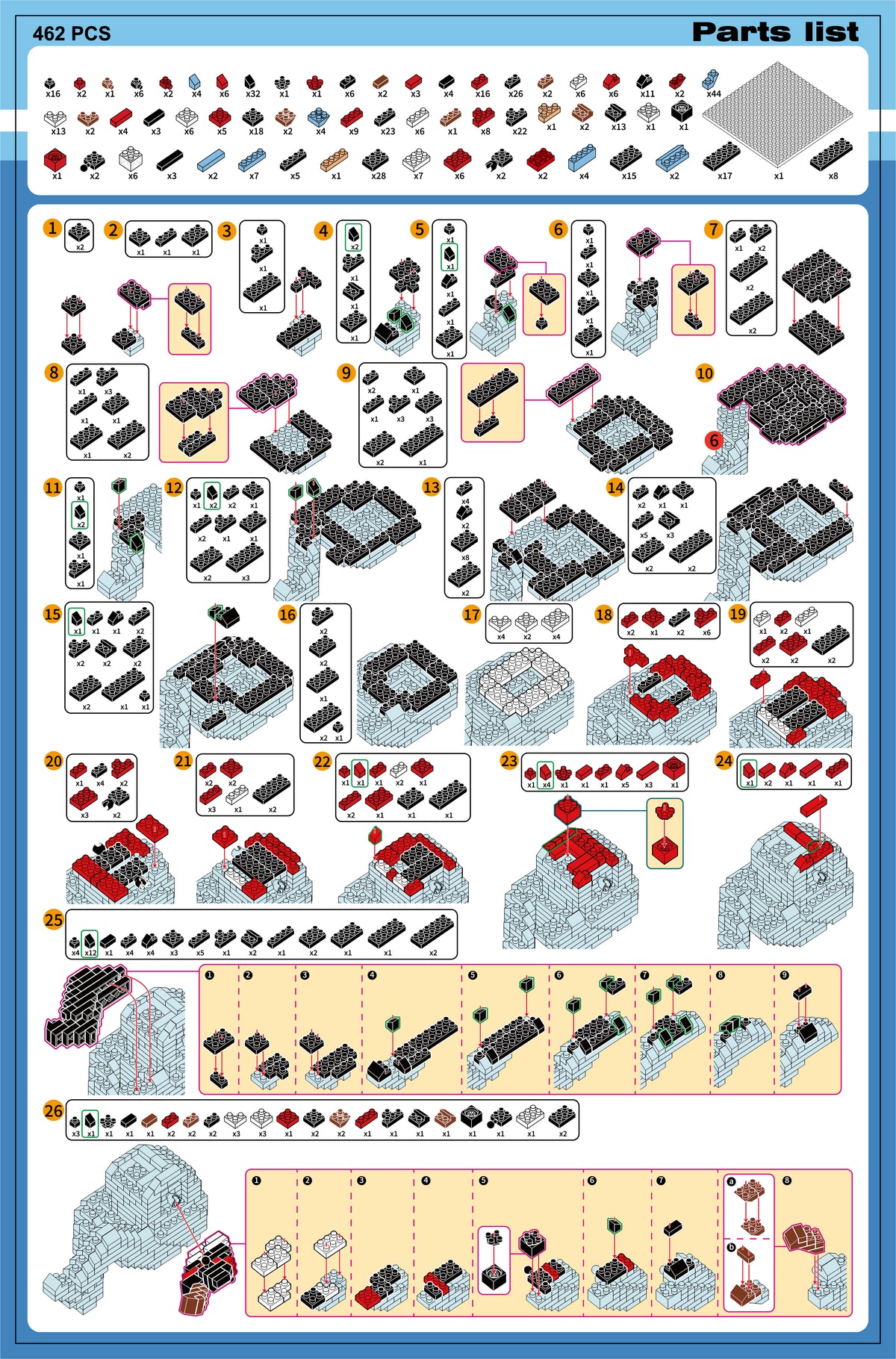 Mini Snow Blocks Snowboarder Mini Block Set | TheMiniBlock.com