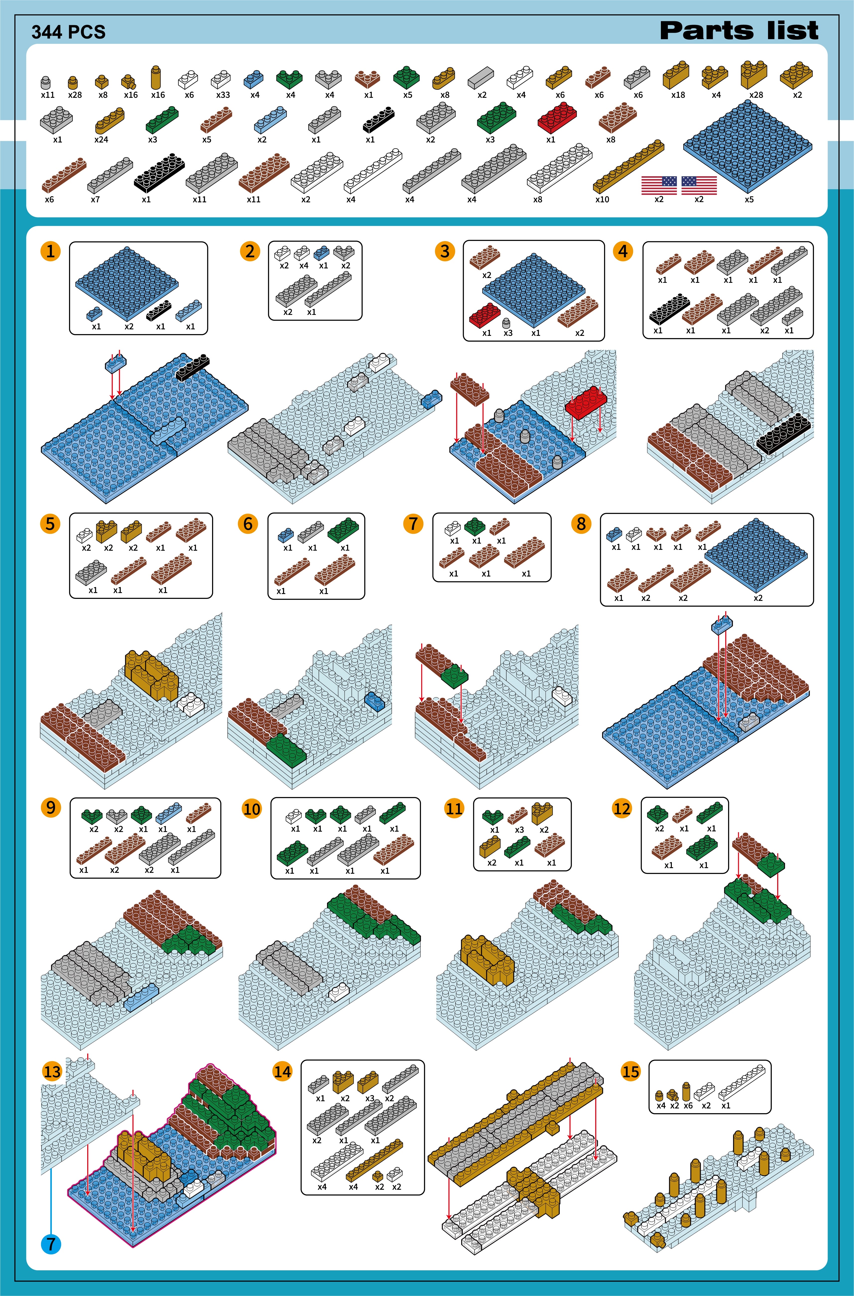 Mini Blocks Boston Brooklyn Bridge Mini Block Set | TheMiniBlock.com
