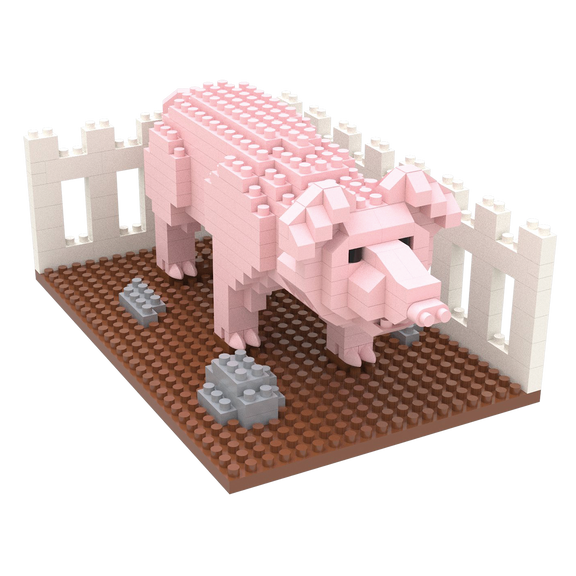 Pig in Pig Sty Mini Block Set | TheMiniBlock.com