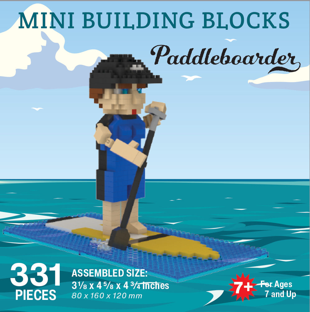 Mini Blocksurfer Paddleboarder Mini Block Set | TheMiniBlock.com