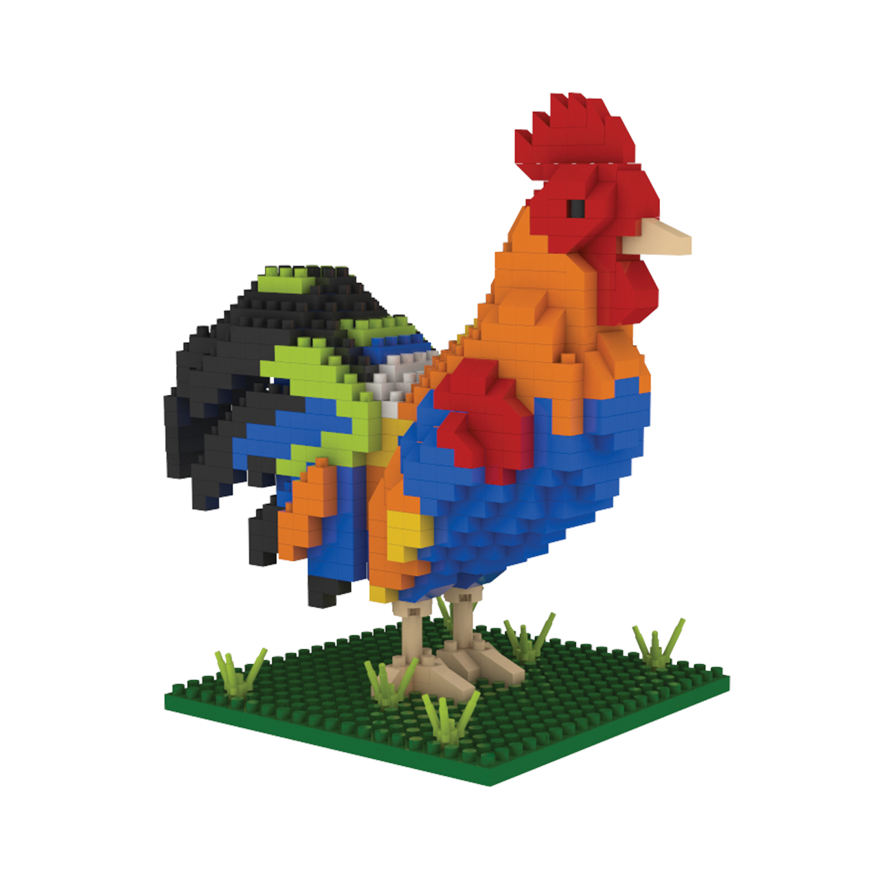 Plastic Roster Block Rooster Mini Block Set | TheMiniBlock.com