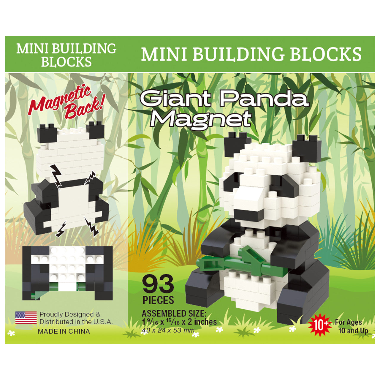 Panda Magnet Mini Block Set | TheMiniBlock.com