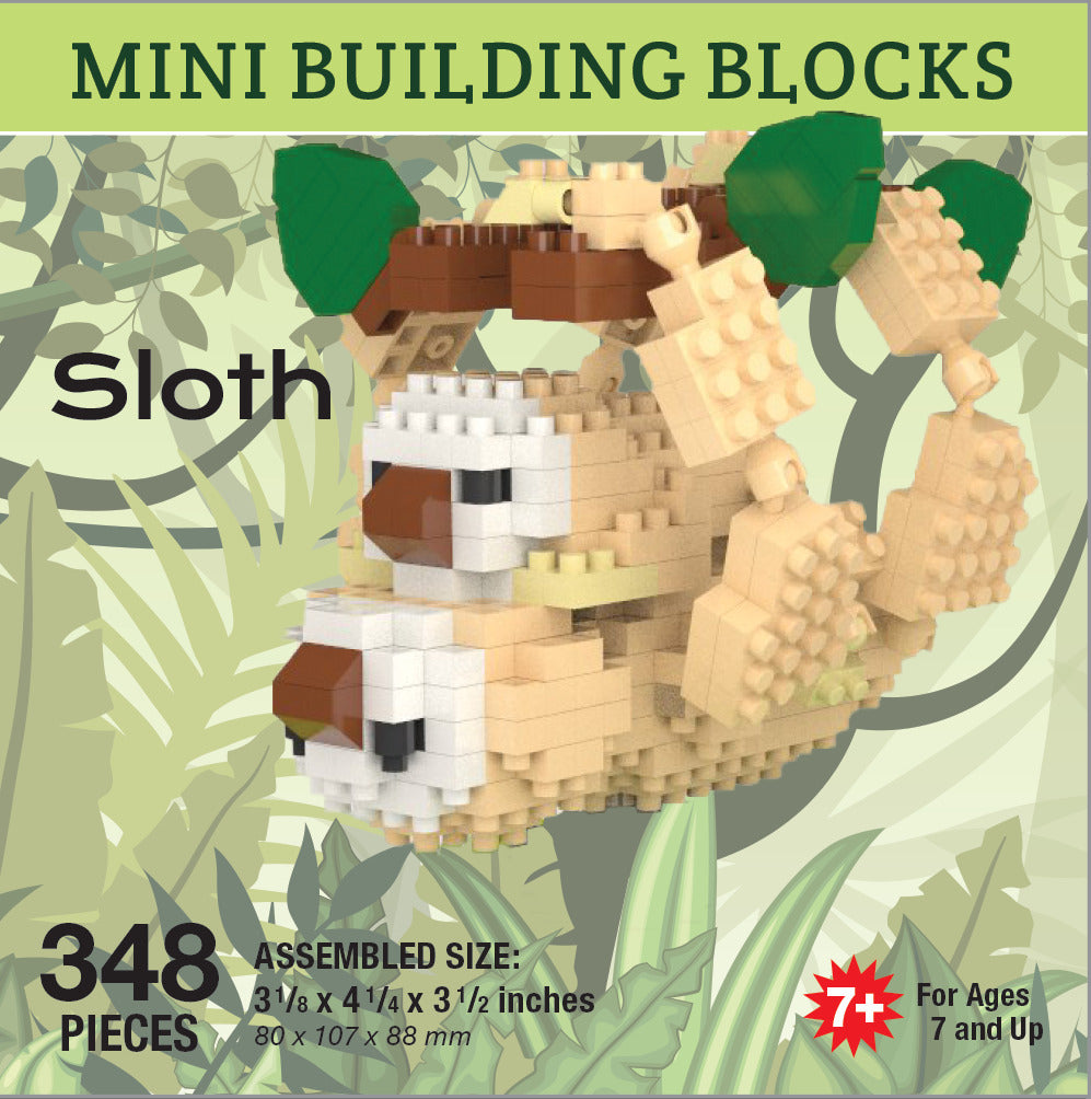 Mini Building Blocks Sloth | TheMiniBlock.com