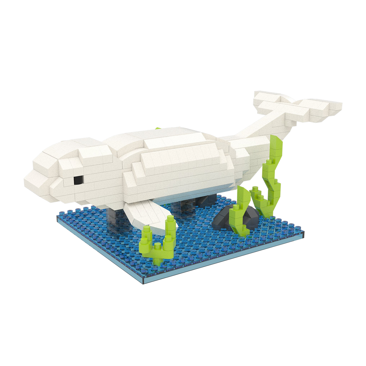Mini Beluga Fish Beluga Mini Block Set | TheMiniBlock.com