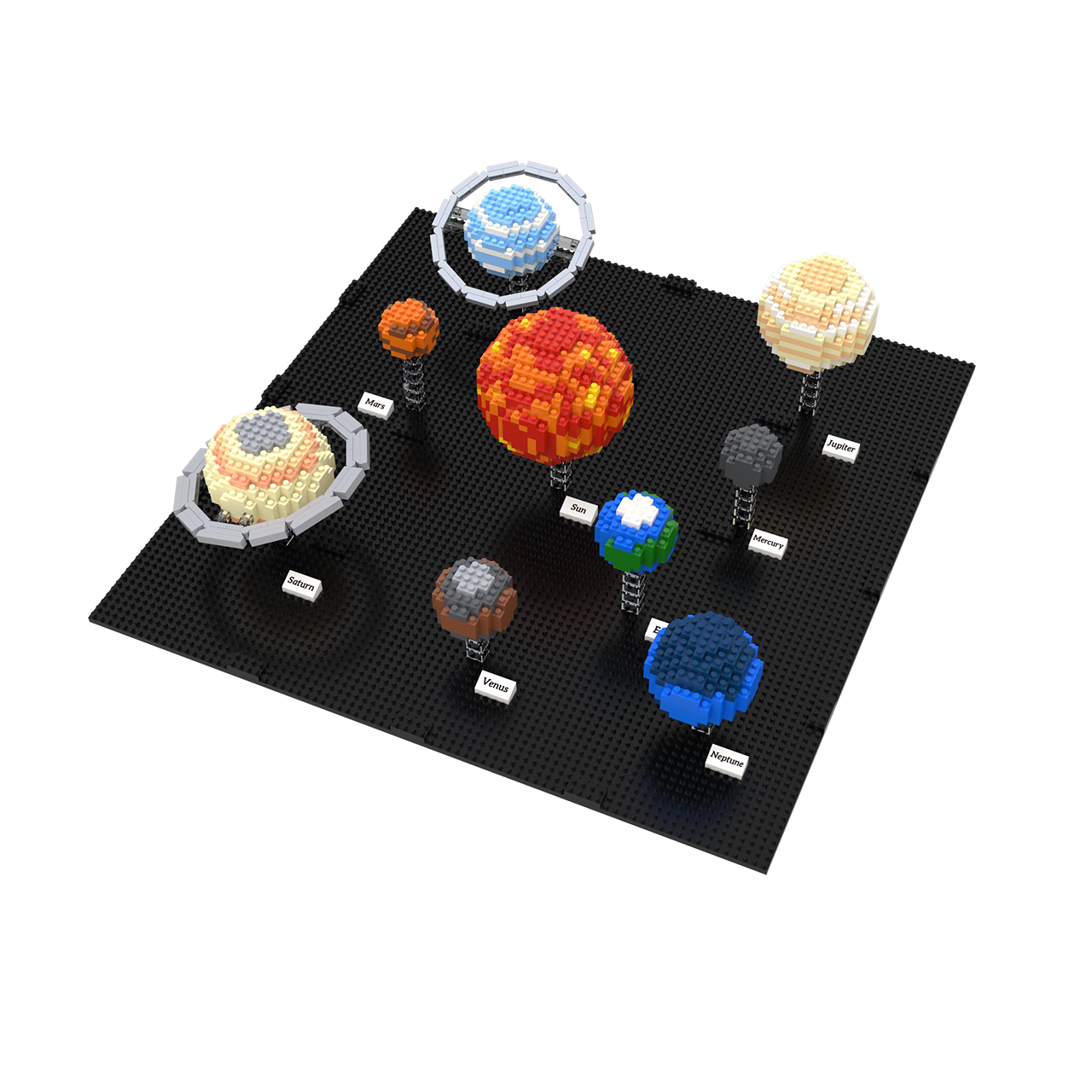 Mini Solar System Model Scratch Solar System Mini Block Set | TheMiniBlock.com