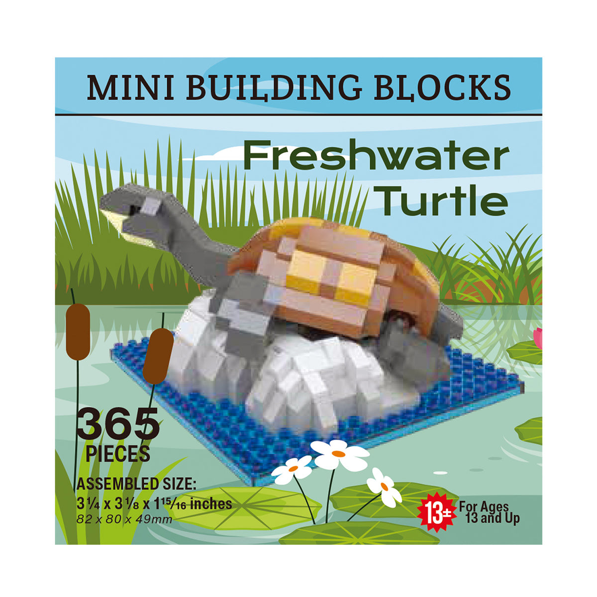 Turtle Blocks Guide Freshwater Turtle Mini Block Set | TheMiniBlock.com