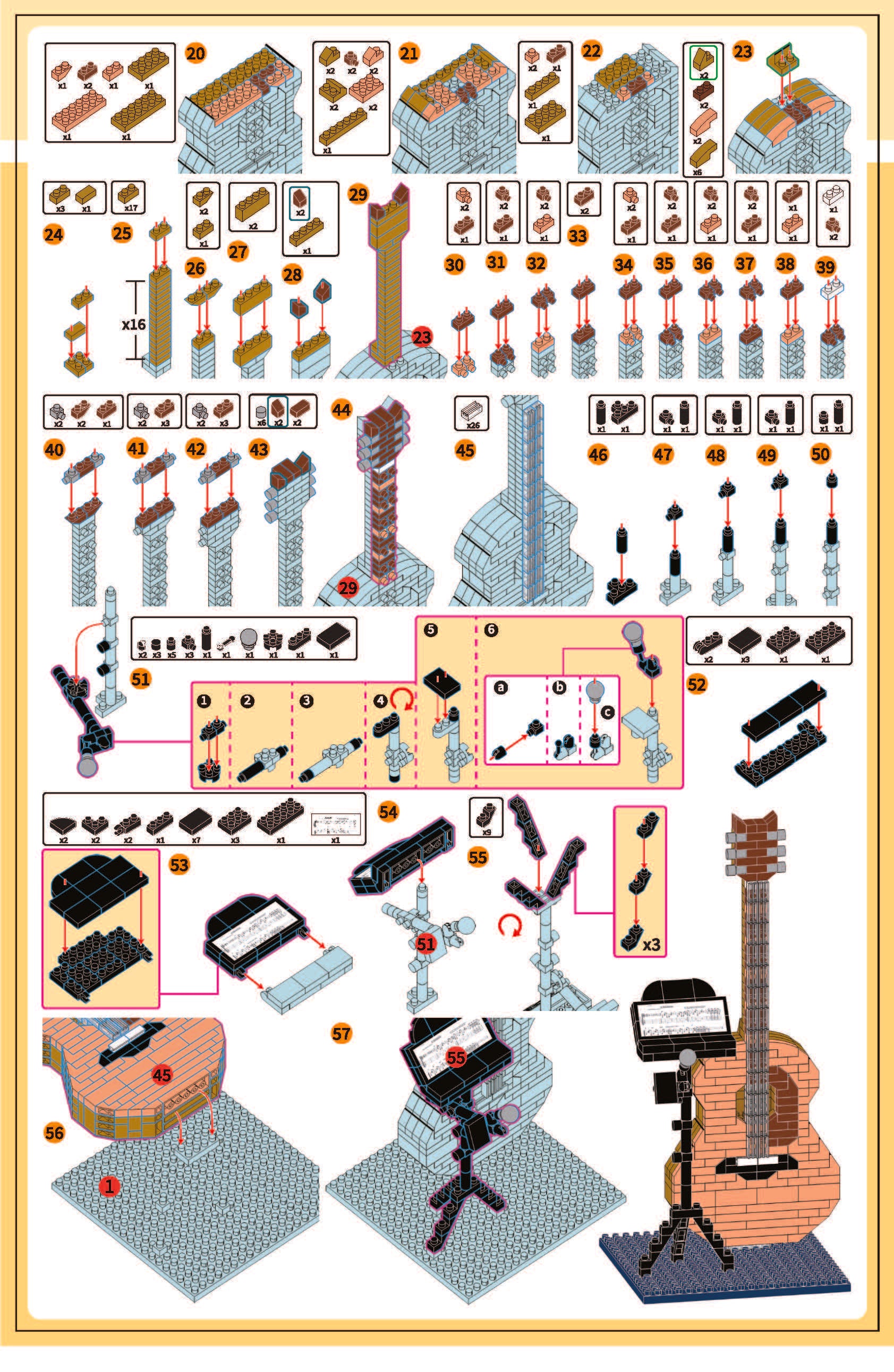 Acoustic Guitar Mini Block Set | TheMiniBlock.com