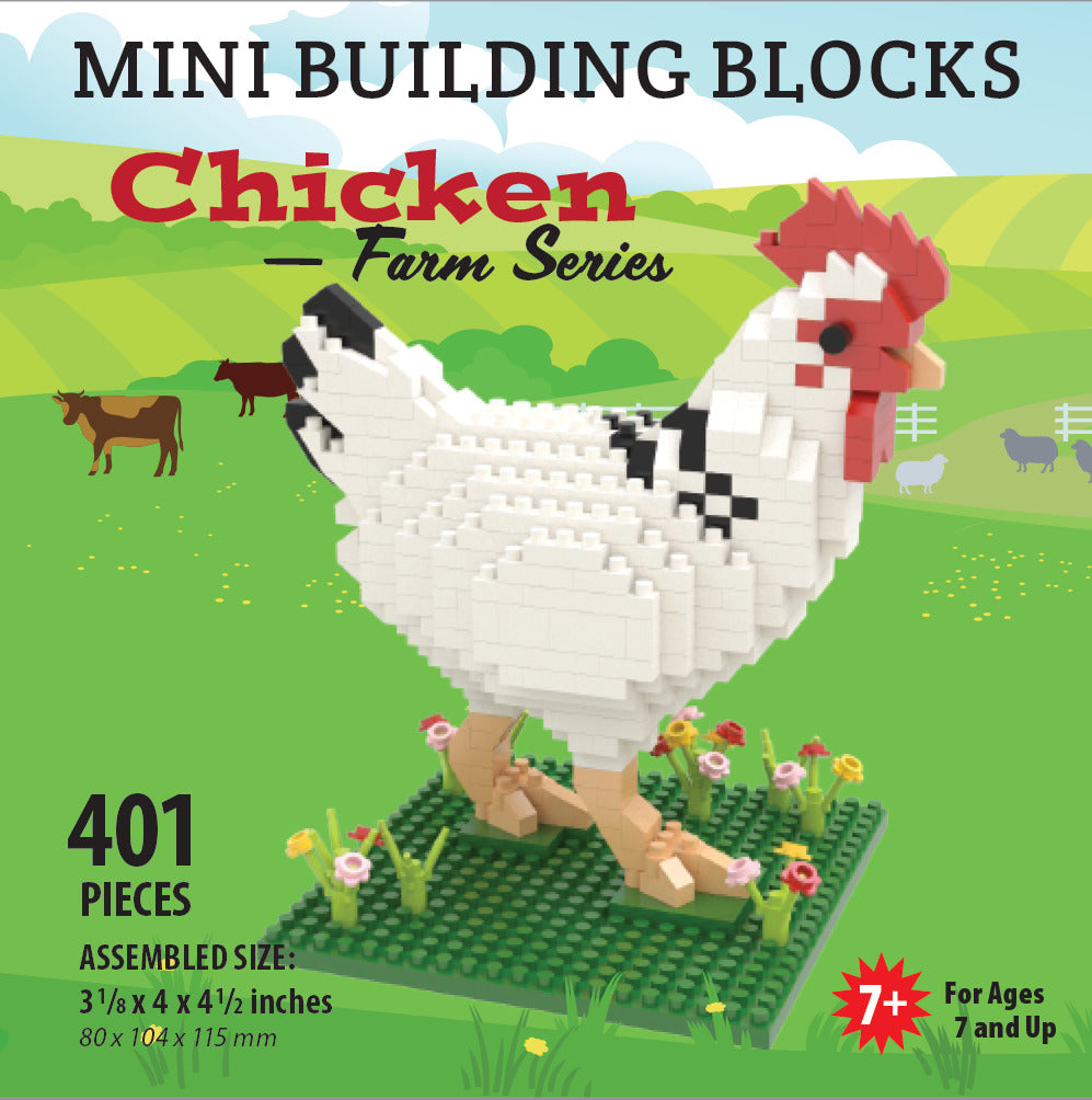 Poly Block Chicken Chicken Mini Block Set | TheMiniBlock.com