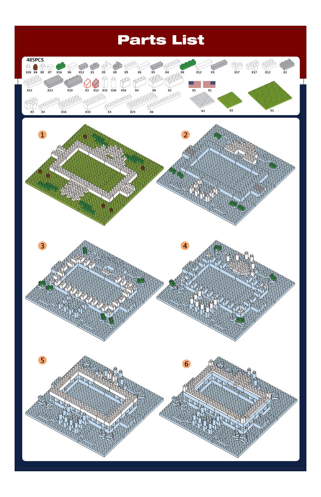 Mini Building Blocks Tips The White House Mini Block Set | TheMiniBlock.com