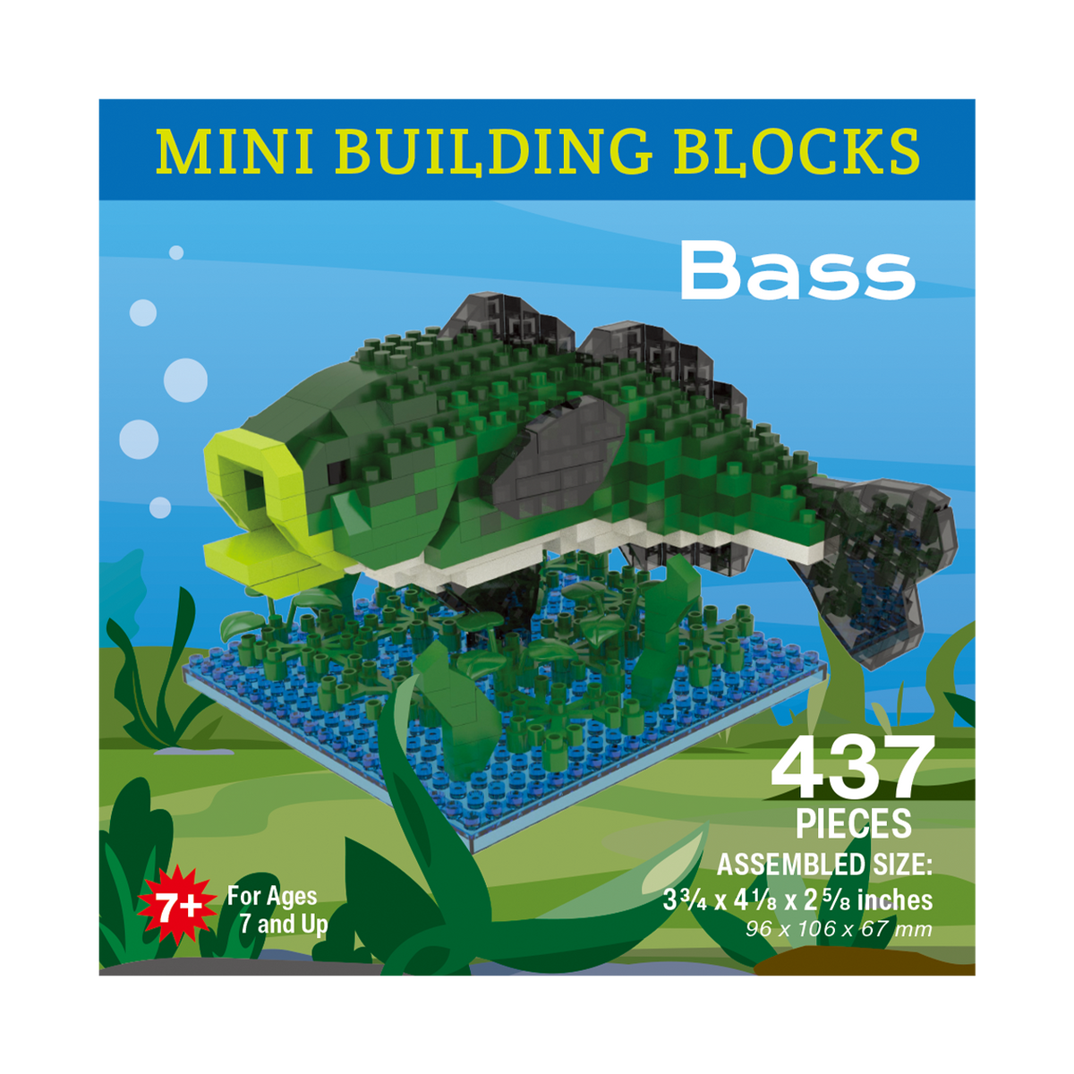 Game Fish Block Bass Fish Mini Block Set | TheMiniBlock.com