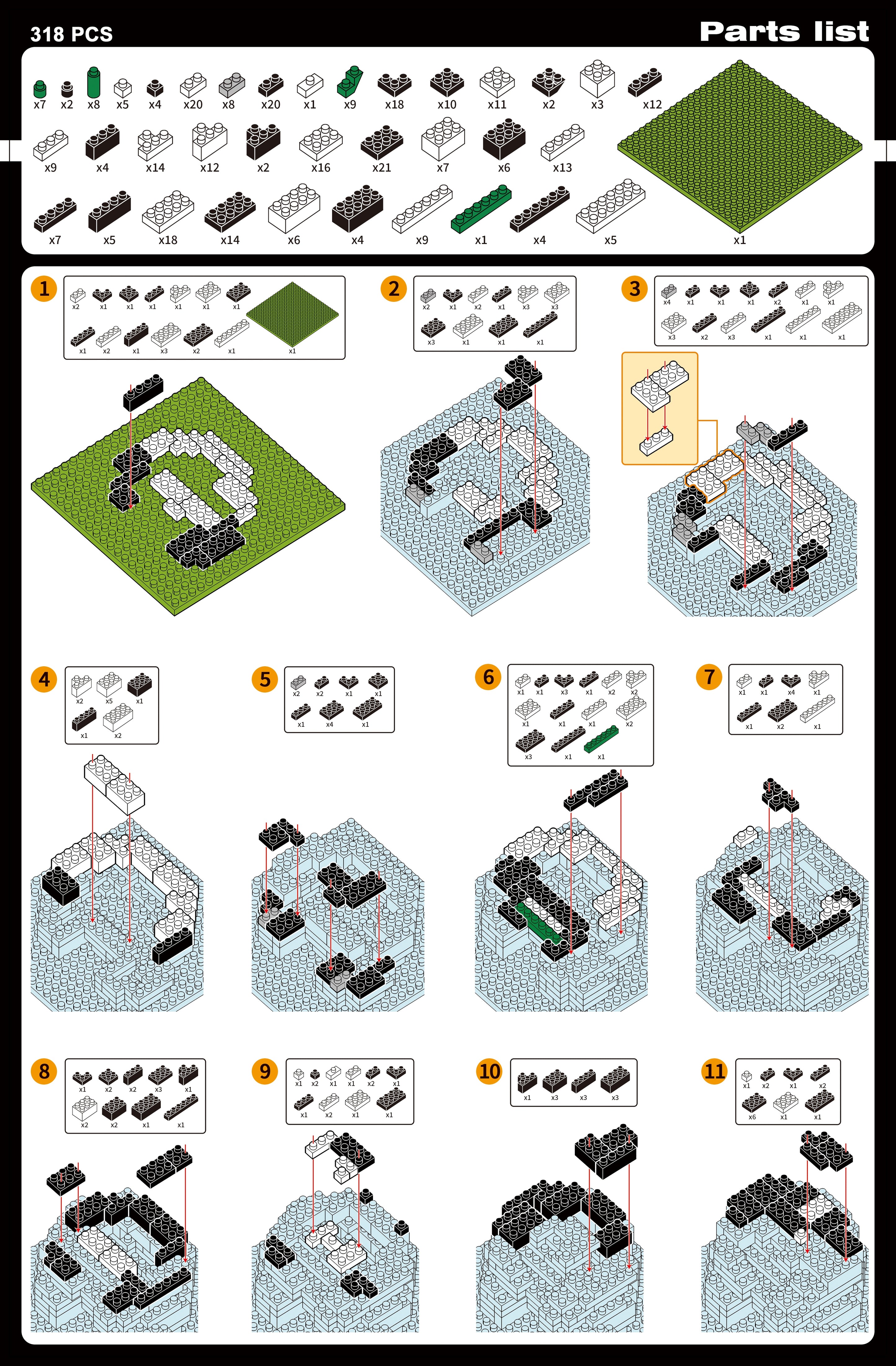 Panda Mini Block Set | TheMiniBlock.com