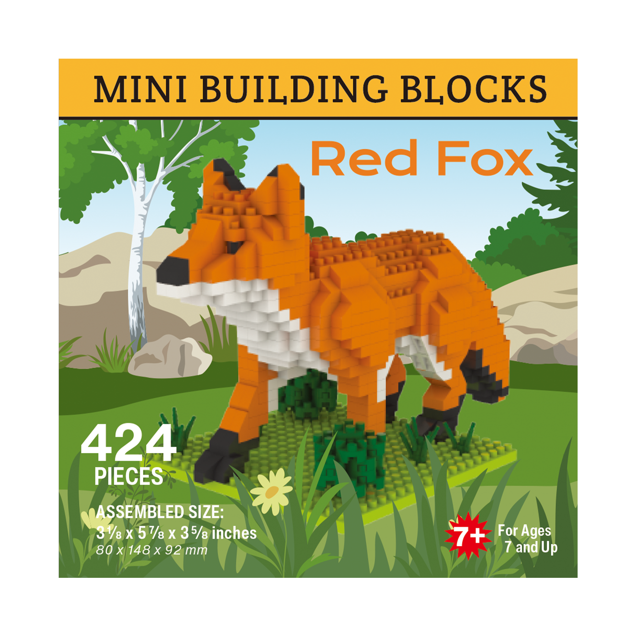 Red Fox Mini Block Set | TheMiniBlock.com