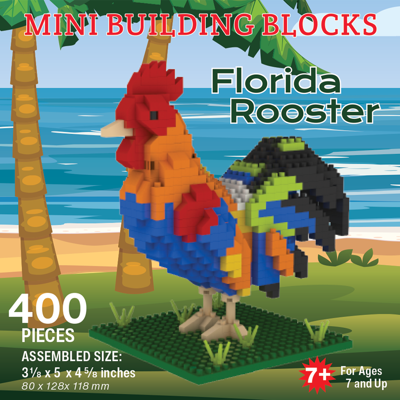 Florida Rooster Mini Block Set | TheMiniBlock.com