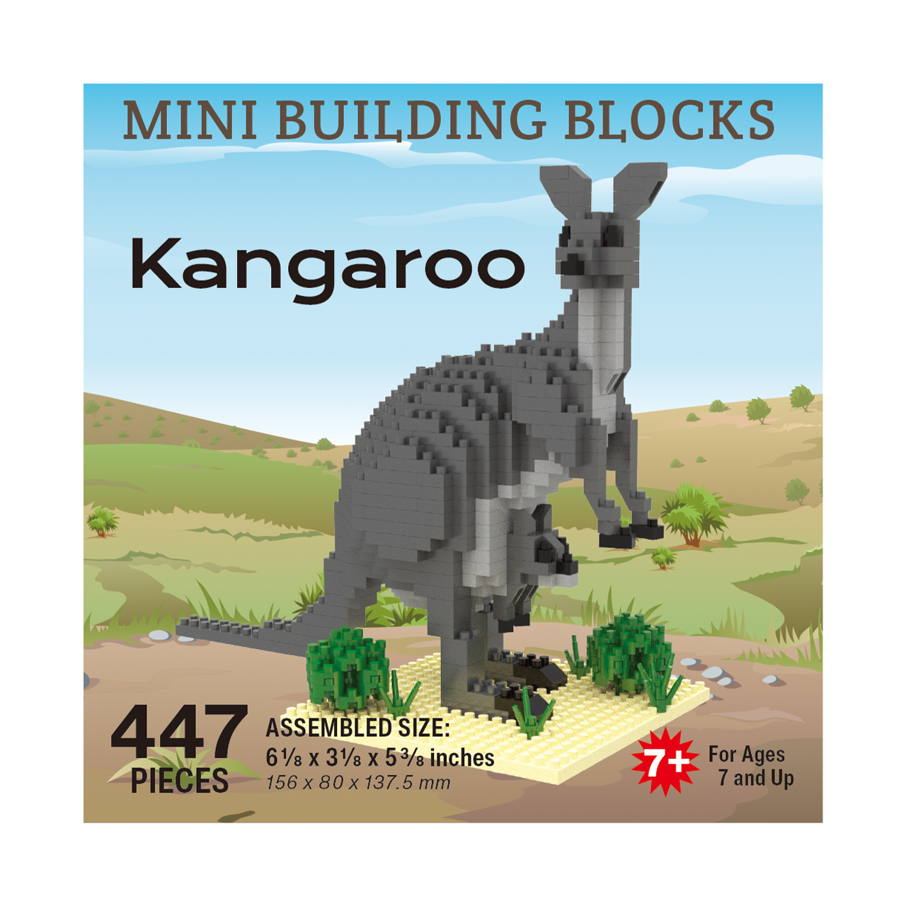 Mini Building Blocks Kangaroo