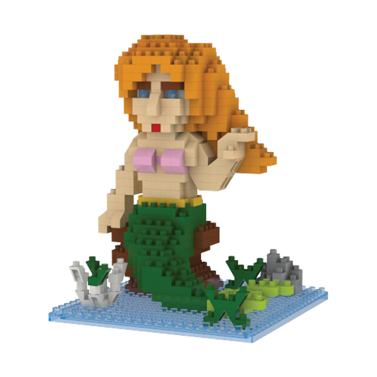 Custom Mini Computer Mermaid Mermaid Mini Block Set | TheMiniBlock.com